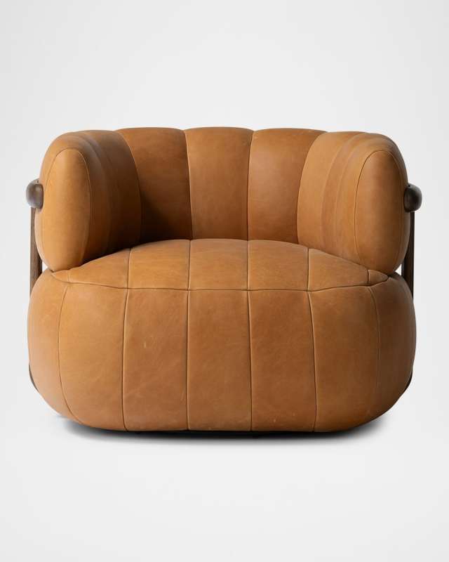 Doss Leather Swivel Chair